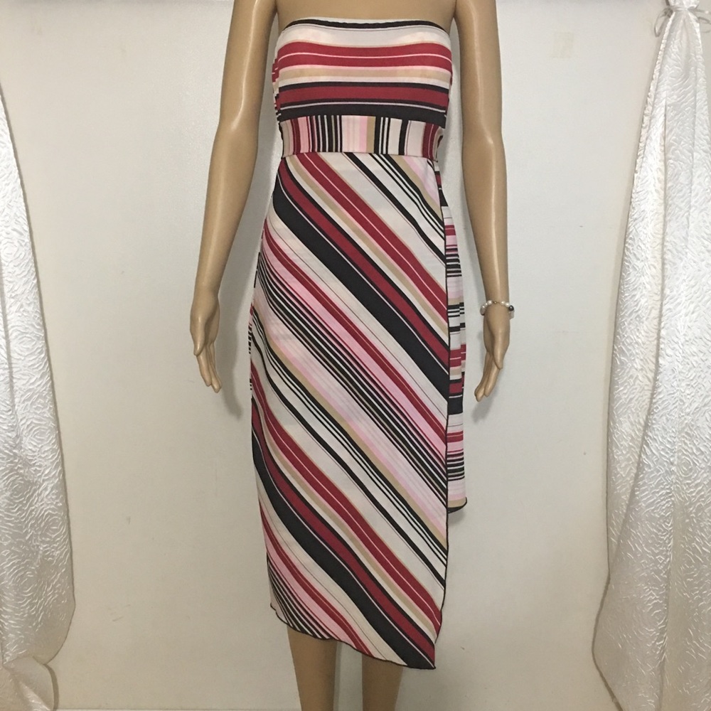 Asymmetrical Stripes Dress